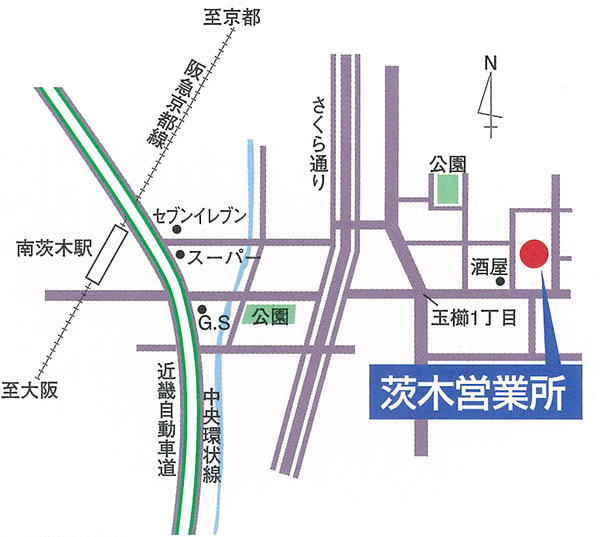 茨木営業所MAP